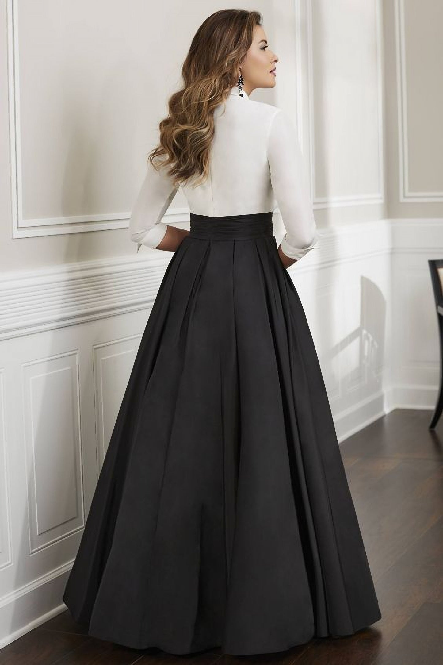 Black Long High Waist Bridesmaid Skirt for Weddings