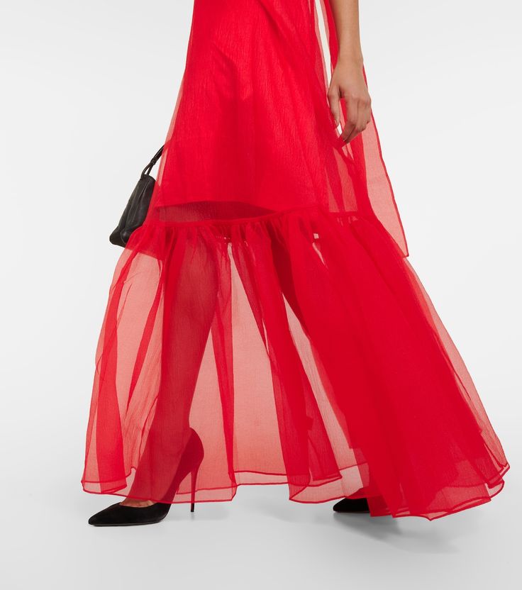 High Neck Organza Maxi Dress Wedding Bridesmaid Gown