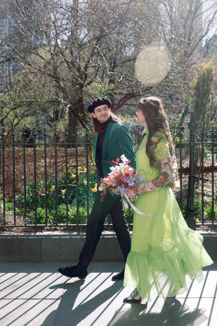 Green Organza Maxi Dress Wedding Bridesmaid Gown