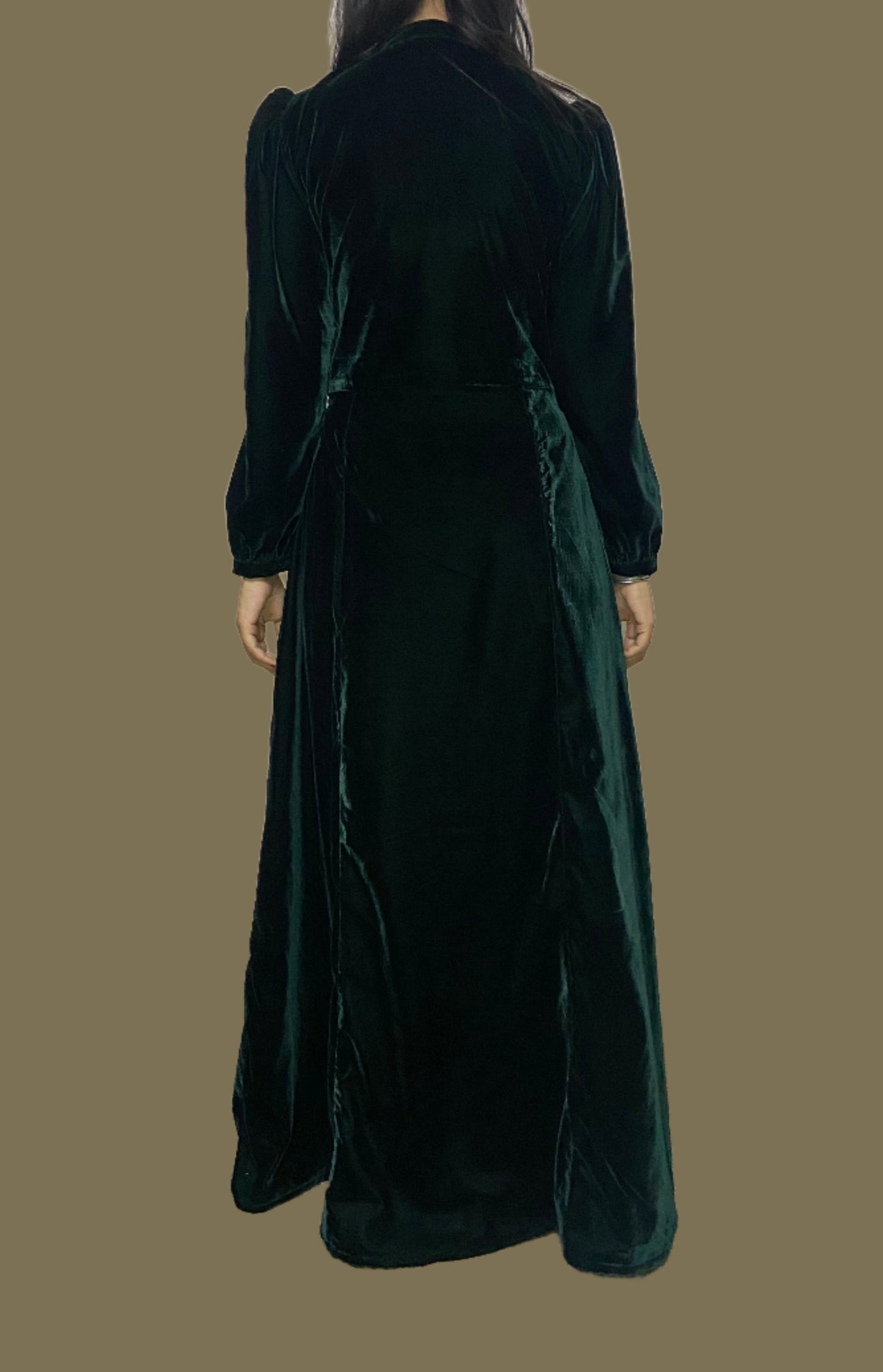 Emerald Green Front Slit Formal Wedding Bridesmaid Dress