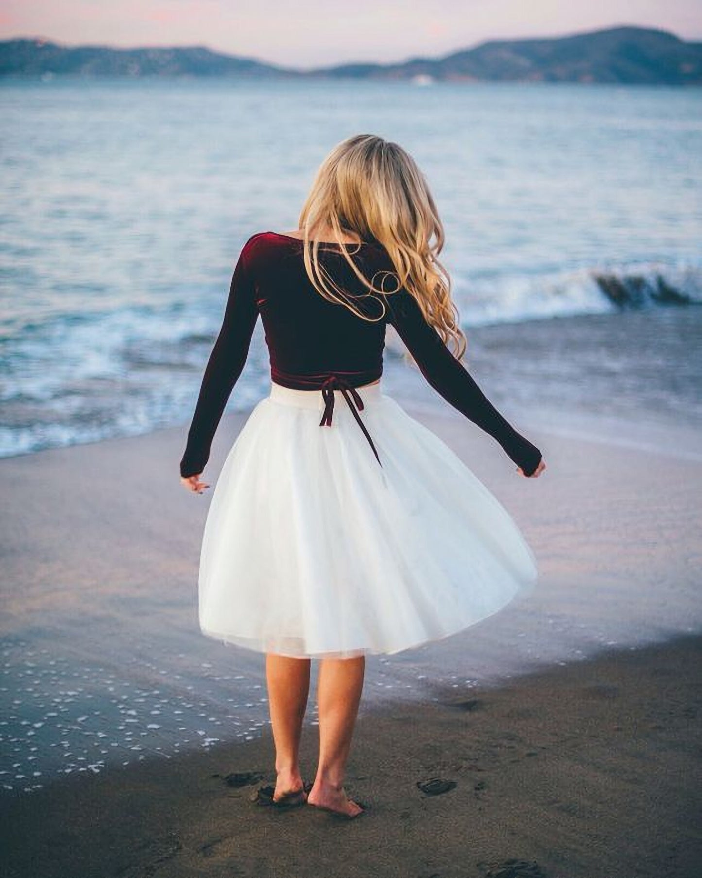 Silk Organza  Midi Skirt for Evening Nights and Prom