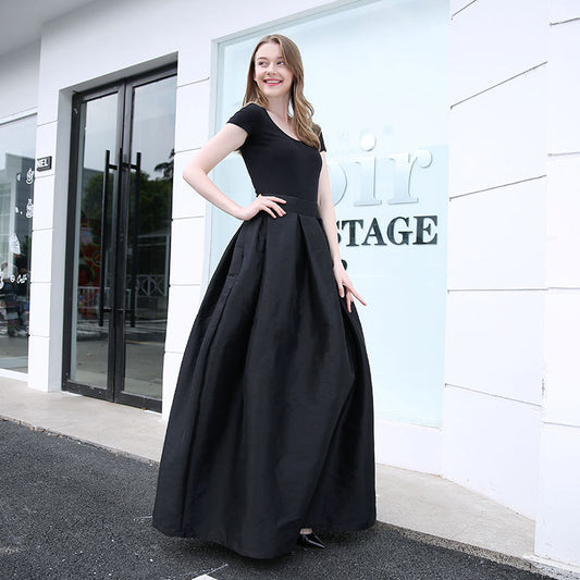 Long Black Summer Skirt Ideal for Casual and Party Wear