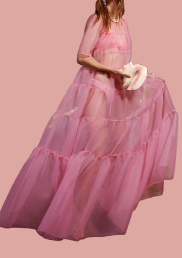 Pink Beach Wedding Dress Ideal for Romantic Seaside Ceremony