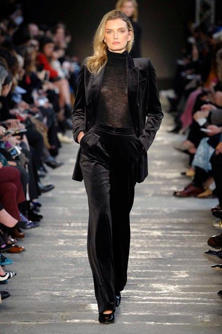 Black Velvet Pocketed Straight Leg Pants for any Season