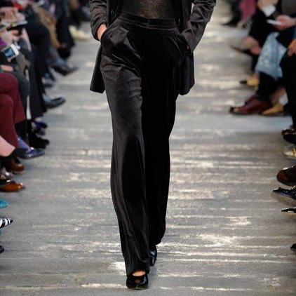 Black Velvet Pocketed Straight Leg Pants for any Season