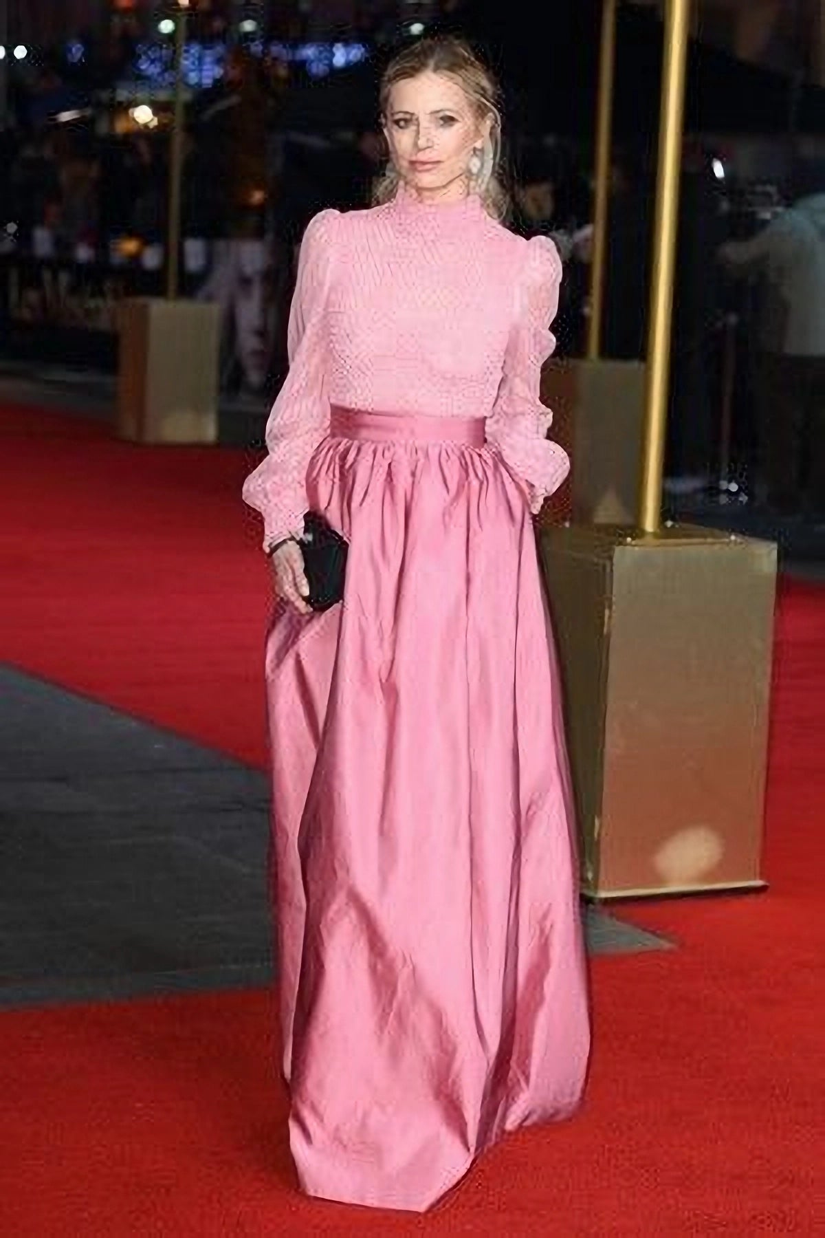 Long Pink Silk Pleated Maxi Skirt for Special Occasions