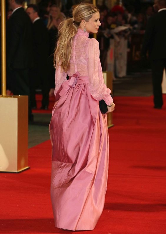 Long Pink Silk Pleated Maxi Skirt for Special Occasions