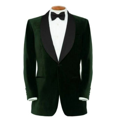 Men Green Velvet Jacket