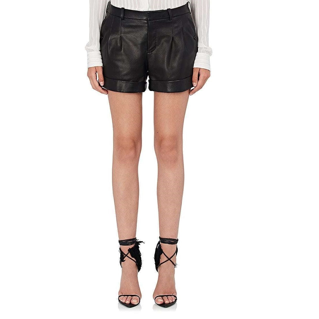 The Better Black Leather Shorts