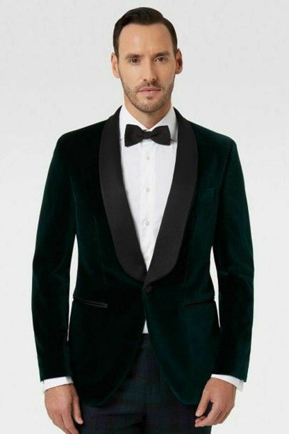 Green Velvet Blazer