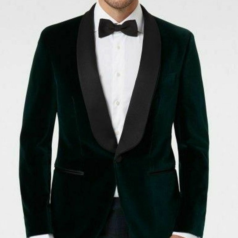 Green Velvet Blazer