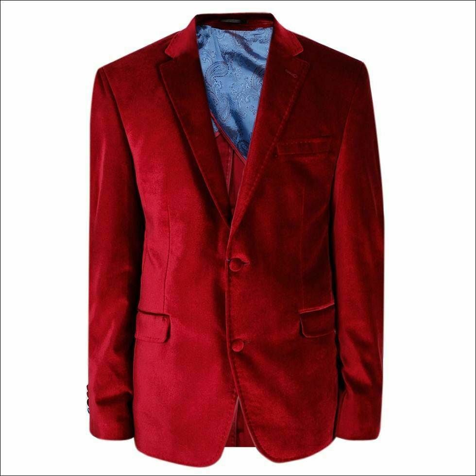 Slim Fit Velvet Blazer