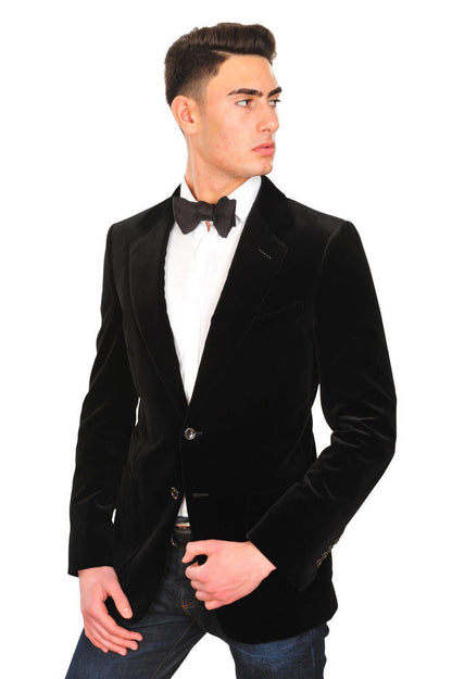 Black Velvet Slim Fit Jacket