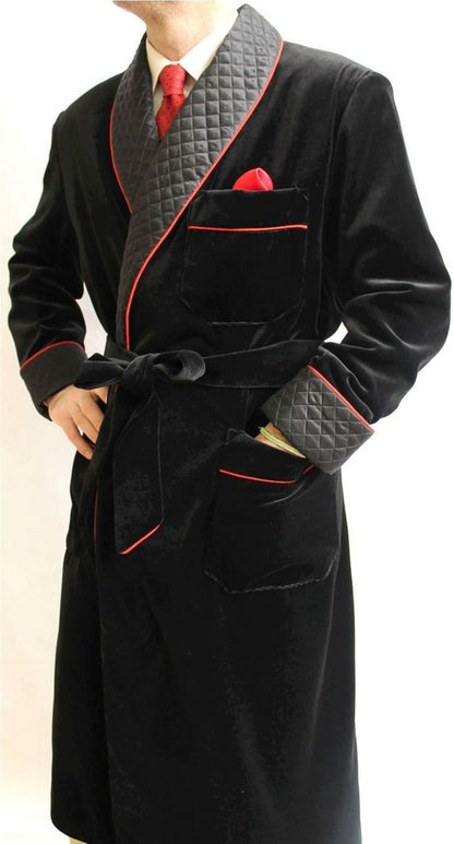 Quilted Velvet Dressing Gown