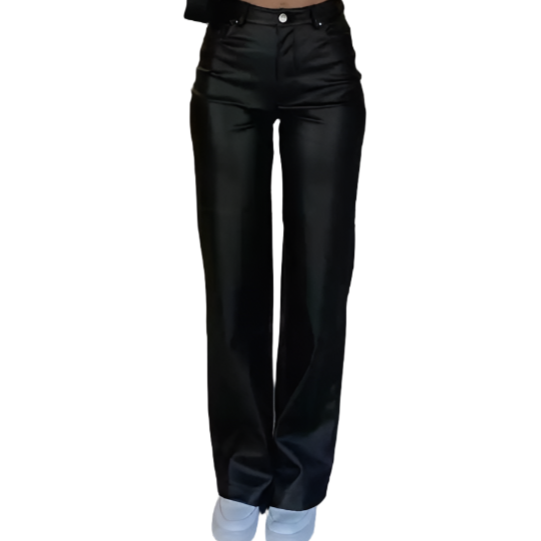 100% Original Black Leather Pants