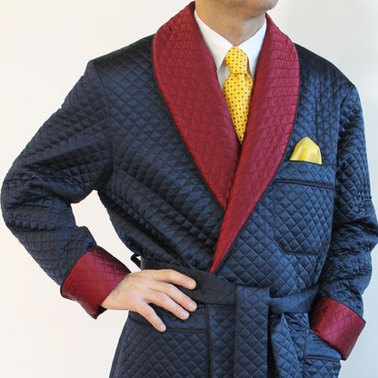 Full Quilted Smoking Dressing Robe