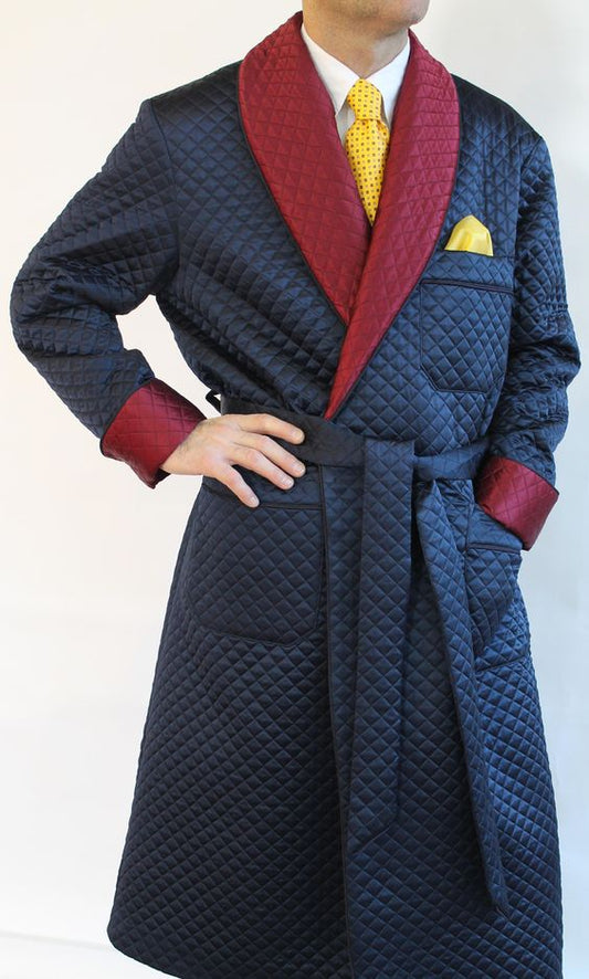 Full Quilted Smoking Dressing Robe