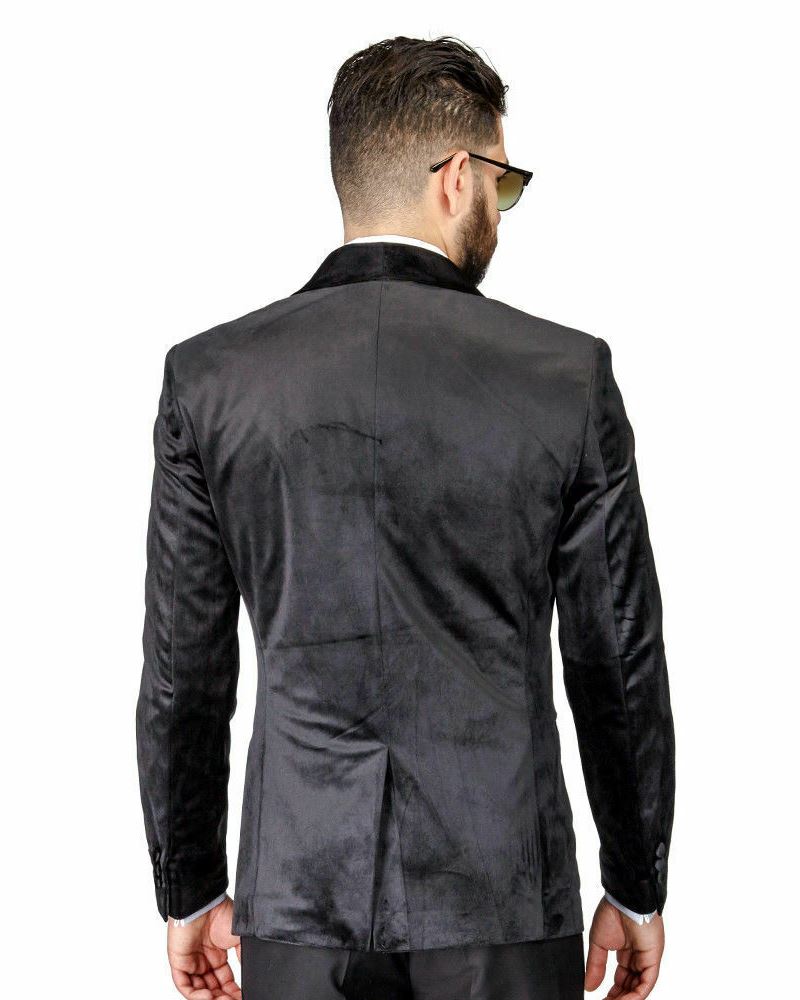 Mens Black Velvet Jacket