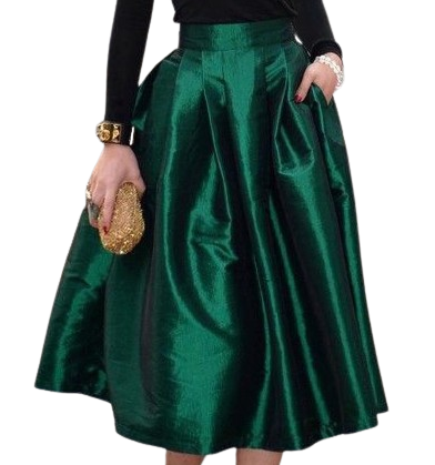 Emerald Green Short Skirt Stylish and Vibrant Skirts