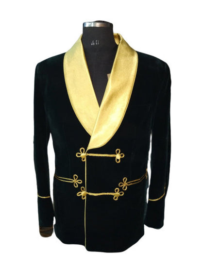 Velvet Blazer Frog Closure