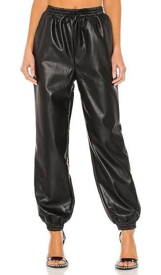 Stylish Look Leather Jogger Pants