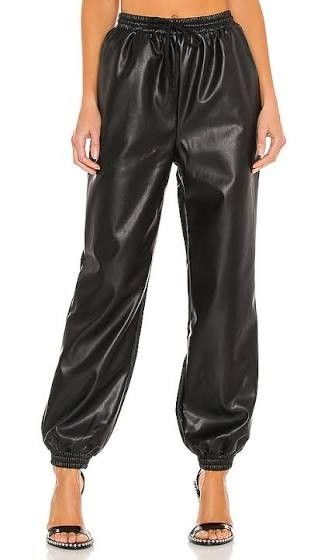 Stylish Look Leather Jogger Pants