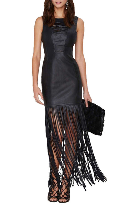 Designer Long Leather Dress