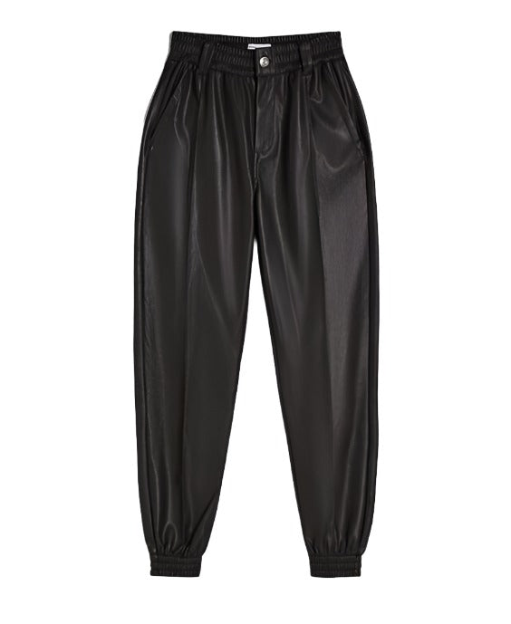 Vintage Leather Jogger Pants