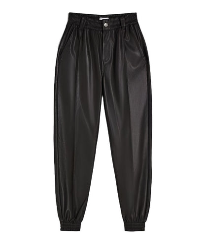 Vintage Leather Jogger Pants