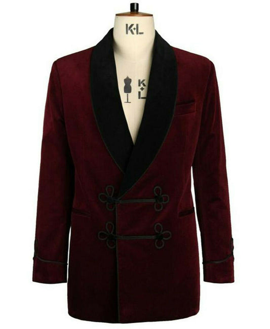 Smoking Jacket Double Breasted Coat