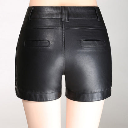 Genuine Leather Shorts Outfits