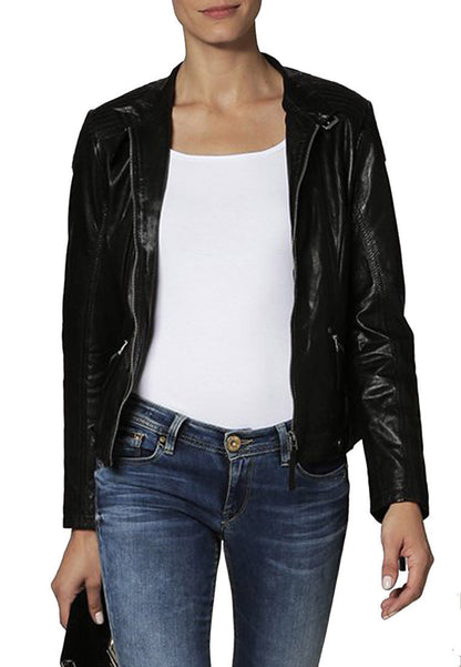 Lambskin Leather Bomber Jacket