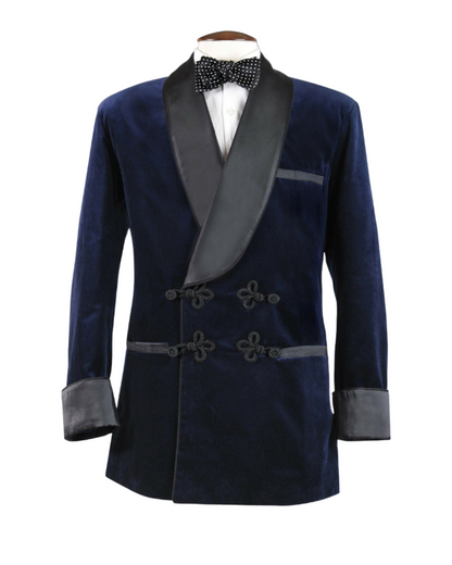 Frogging Velvet Smoking Jacket