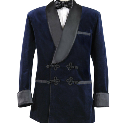 Frogging Velvet Smoking Jacket