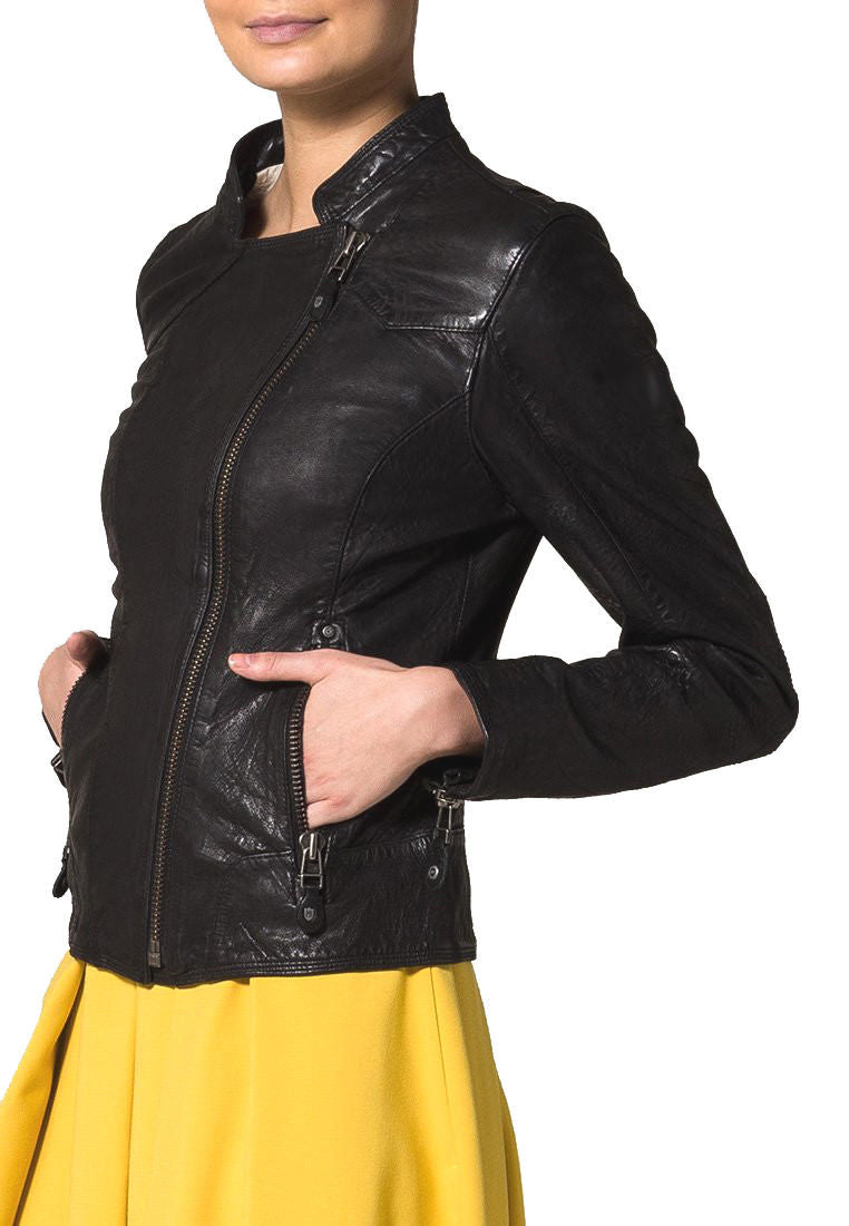 Black Handmade Genuine Leather Jacket