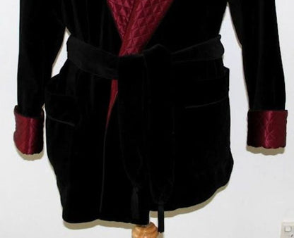 Quilted Velvet Dressing Gown