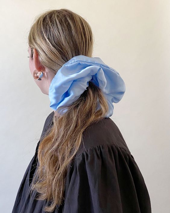 Oversized Satin Scrunchies For Girls Women