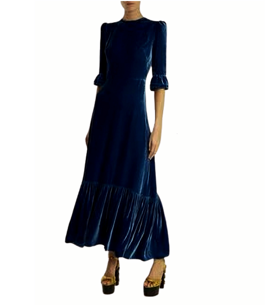 Women Velvet Long Maxi Dress