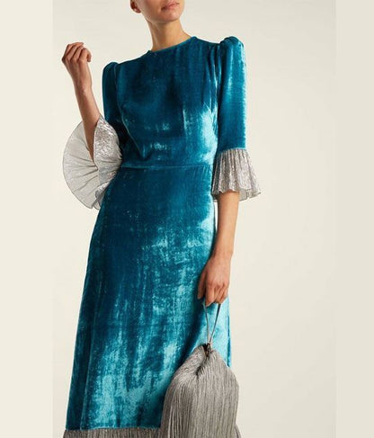 A Line Velvet Dress