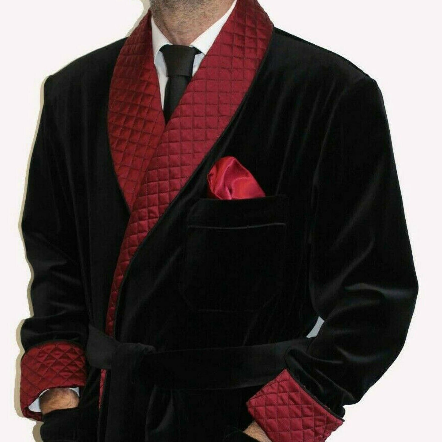 Long Velvet Smoking Jacket