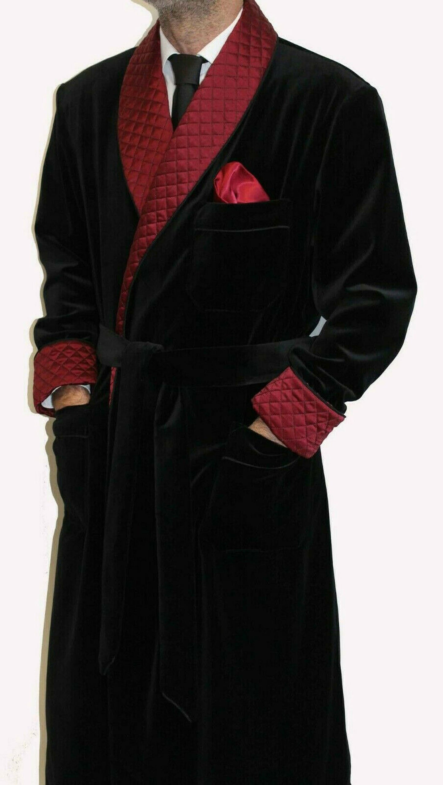 Long Velvet Smoking Jacket