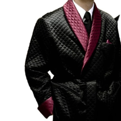 Full Quilted Smoking Jacket