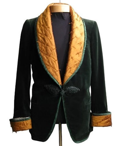 Green Velvet Smoking Jacket