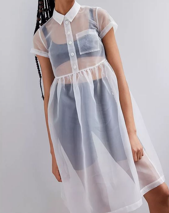 Half Sleeve Organza Dress